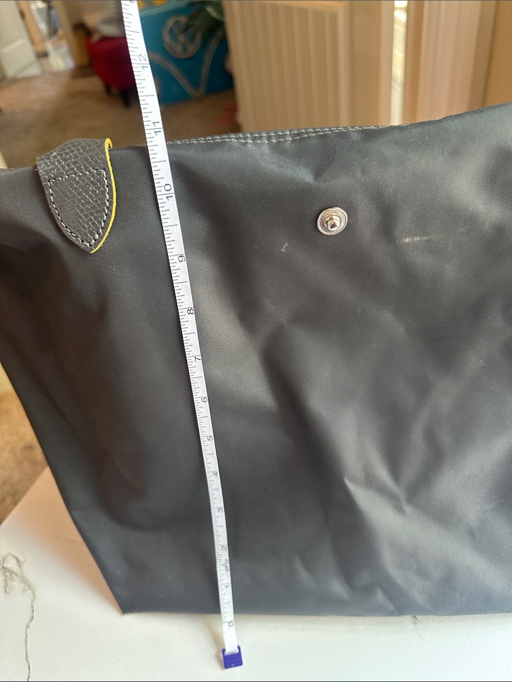 Longchamp Medium Tote Blue with Gold Pony Logo - Picture 16 of 16